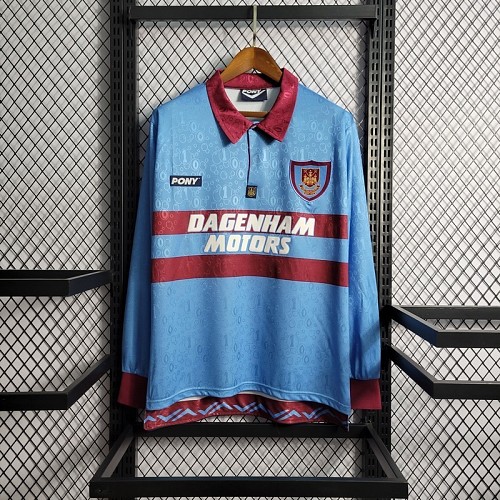 Camisa West Ham United 95/97 Fora Long Sleeves Retrô