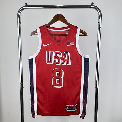 Camisa Olimpic USA 24/25 Red LEONARD 8