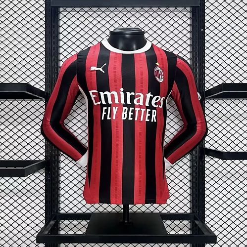 Camisa AC Milan 24/25 Casa Long Sleeves Versão Jogador