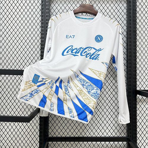 Camisa Napoli 25/26 Pré-Jogo Manga Longa