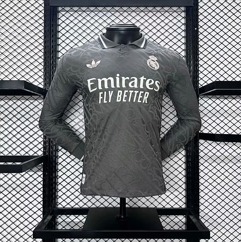 Camisa Real Madrid 24/25 Terceira Fora Long Sleeves Versão Jogador