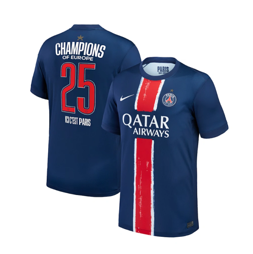 Camisa PSG 24/25 Casa Stadium Collector's - Champions of Europe 2025