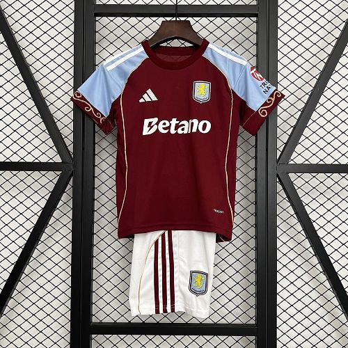 Kit Infantil Aston Villa 25/26 Casa Size 16/28