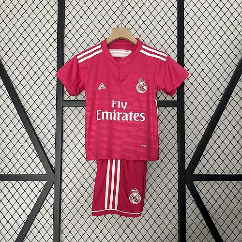 Kit Infantil Real Madrid 14/15 Fora Retrô Szie：16/28