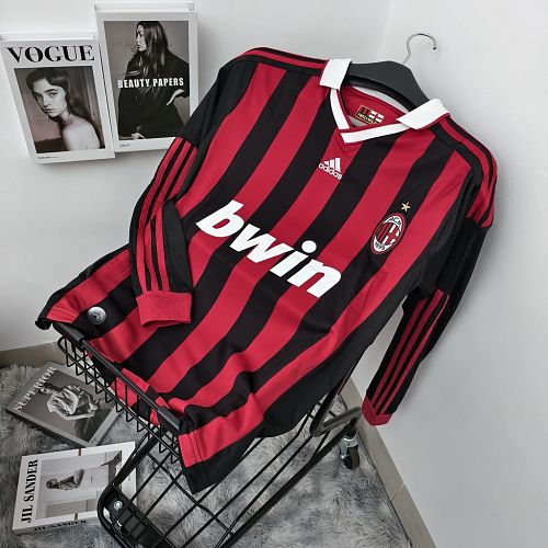 Camisa AC Milan Casa 2009/10 Long Sleeves Retrô
