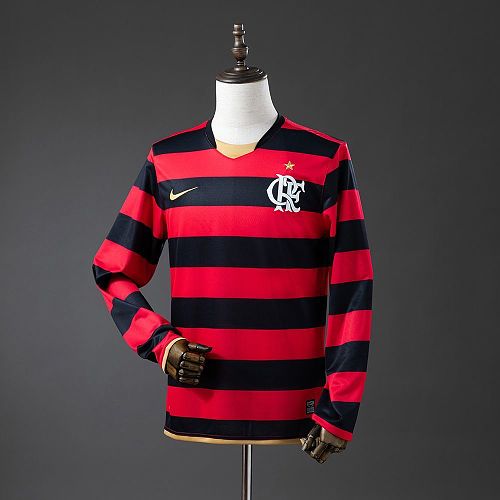Camisa Flamengo Casa 2008 Long Sleeves Retrô
