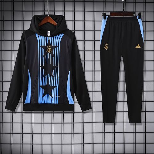 Camisa Argentina Black 2025/26 Football Hoodie kit