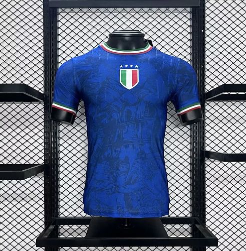 Camisa Itália 24/25 Euro Blue co-branded version Versão Jogador